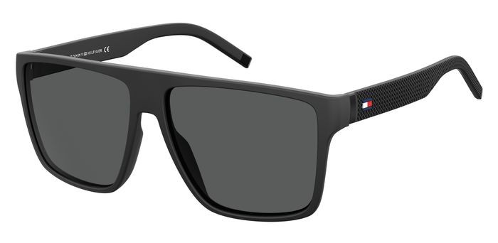 Occhiali da sole Tommy Hilfiger TH 1717/S 202799 (003 IR) colore matte black forma rettangolare lenti grey