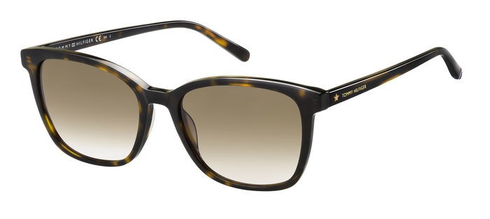 Sunglasses Tommy Hilfiger TH 1723/S 202838 (086 HA) color dark havana shape rectangle lenses brown shaded