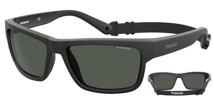 Sunglasses Polaroid Sport PLD 7031/S 202879 (807 M9) color black shape square lenses grey polarized