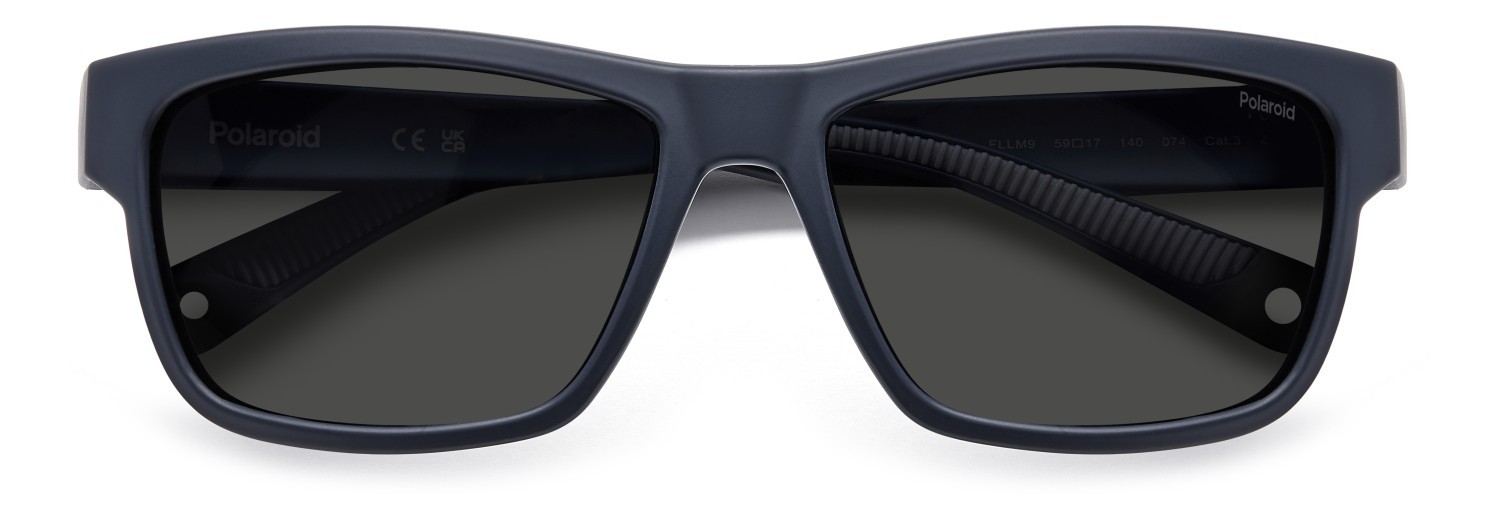 Occhiali da sole Polaroid Pld 7031/S 202879 FLL M9 colore matte blue forma rettangolare lenti grey polarized
