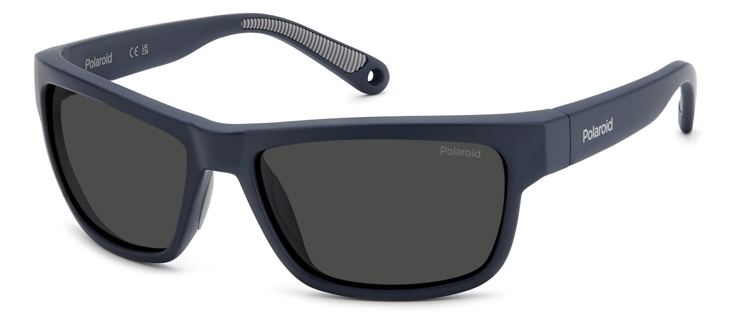 Occhiali da sole Polaroid Pld 7031/S 202879 FLL M9 colore matte blue forma rettangolare lenti grey polarized