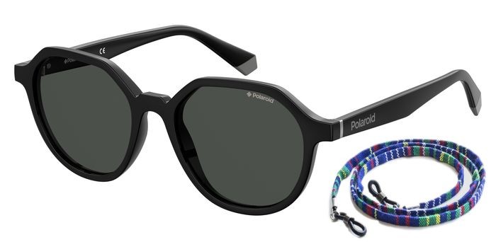 Sonnenbrillen Polaroid PLD 6111/S 202917 (807 M9) farbe black form rund gläser grey polarized