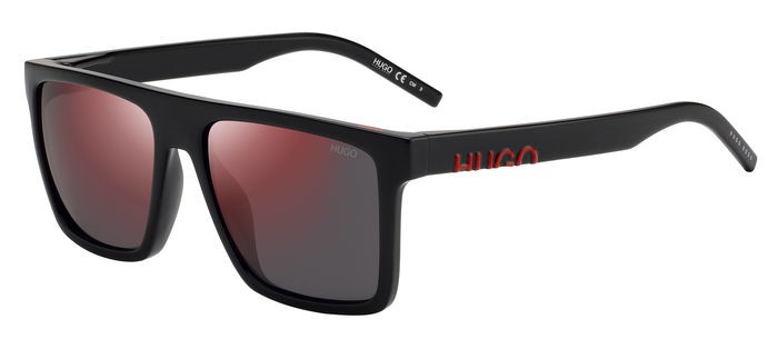 Sunglasses Hugo HG 1069/S 203009 (807 AO) color black shape rectangle lenses red mirror