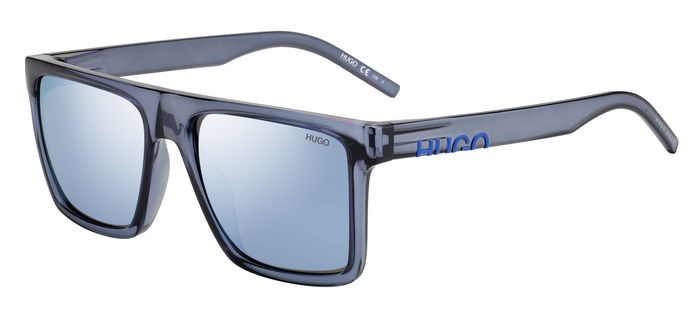 Sunglasses Hugo HG 1069/S 203009 (PJP 3J) color blue shape rectangle lenses azure mirror