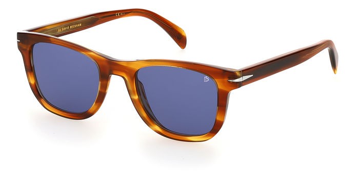 Sunglasses David Beckham DB 1006/S 203117 (EX4 KU) color brown horn shape square lenses blue avio