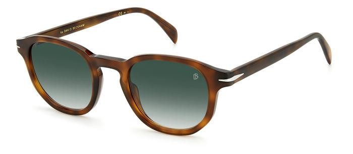 Sunglasses David Beckham DB 1007/S 203118 (45Z 9K) color havana silver shape round lenses green shaded