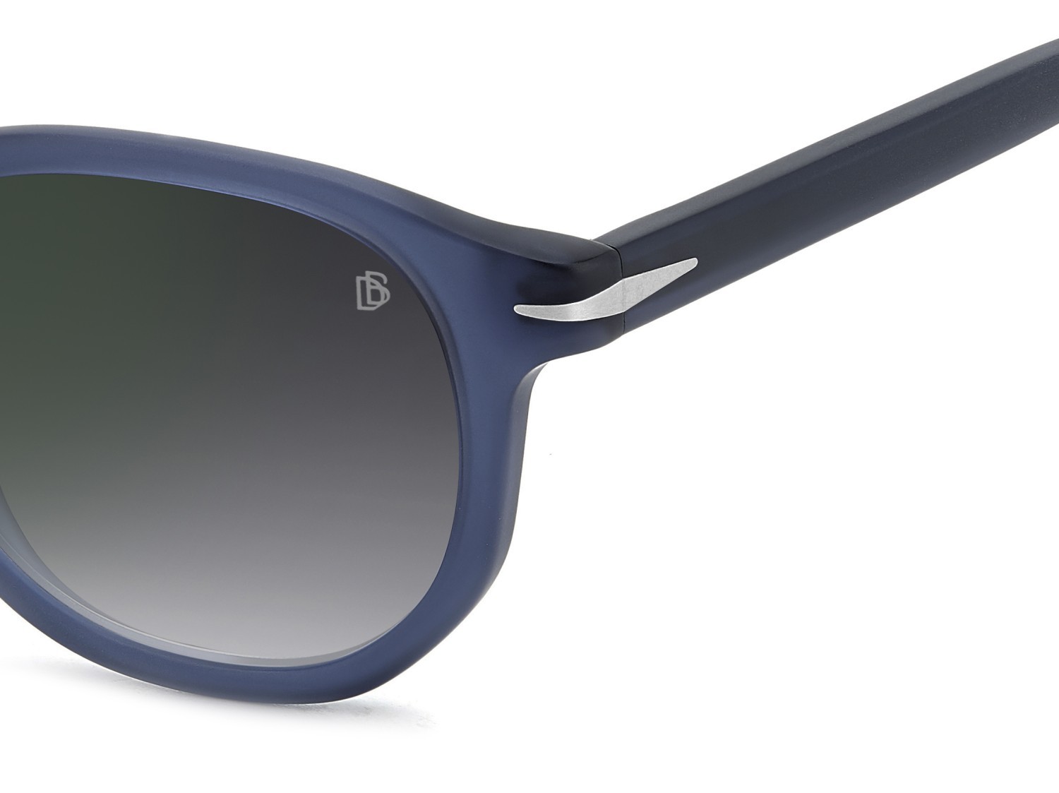 Sunglasses David Beckham Db 1007/S 203118 FLL NU color matte blue shape round lenses grey shaded green mirror
