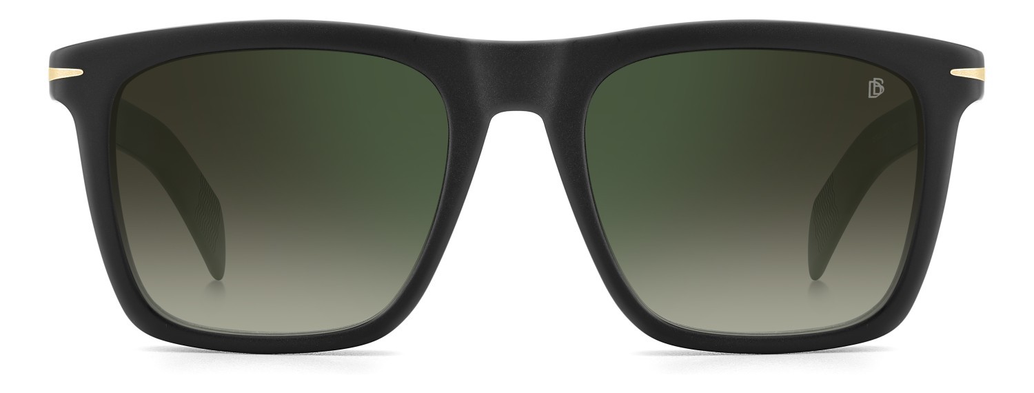 Sunglasses David Beckham Db 7000/S 203131 003 CS color matte black shape rectangle lenses green shaded green mirror
