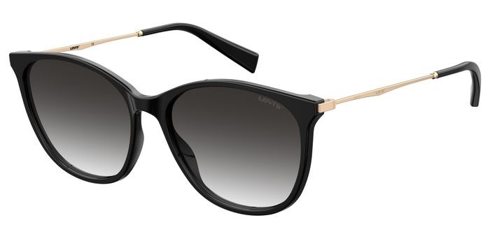Sonnenbrillen Levi's LV 5006/S 203140 (807 9O) farbe black form rund gläser dark grey shaded