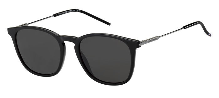 Occhiali da sole Tommy Hilfiger TH 1764/S 203327 (807 IR) colore black forma rotondo lenti grey