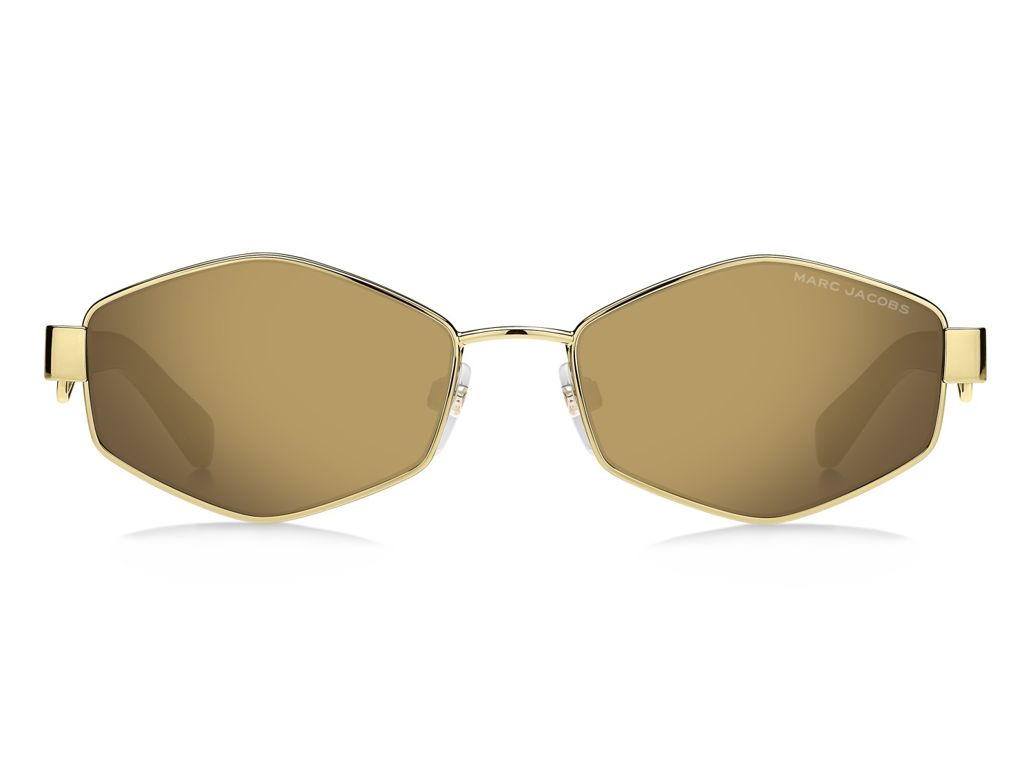 Sunglasses Marc Jacobs 496/S 203465 (RHL VP) color gold black_ shape rectangle lenses gold mirror