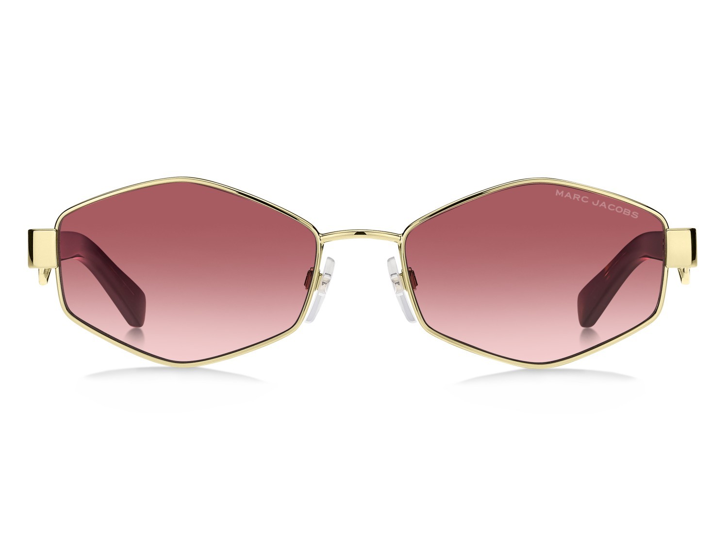 Sunglasses Marc Jacobs 496/S 203465 NOA 3X color gold burgundy shape rectangle lenses pink doubleshade