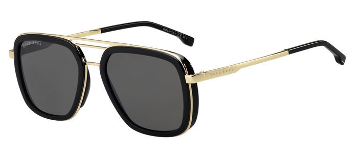 Occhiali da sole Hugo Boss BOSS 1235/S 203755 (807 IR) colore black forma rettangolare lenti grey