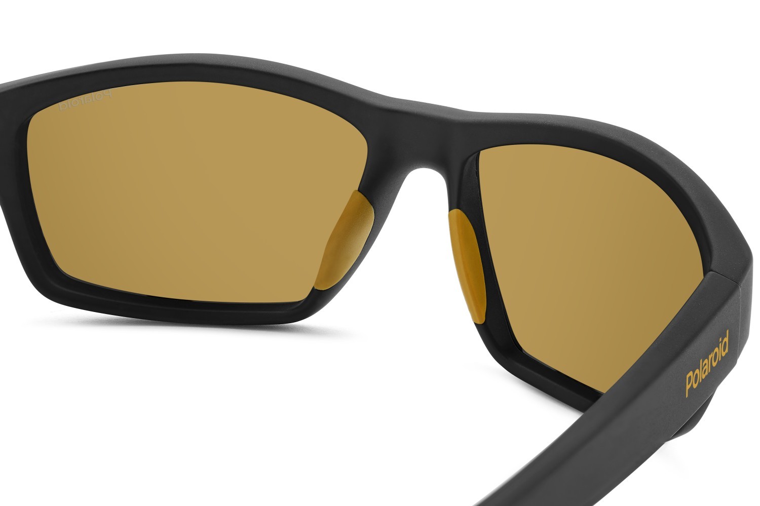 Sunglasses Polaroid Pld 7037/S 203891 PGC MU color matte black yellow shape rectangle lenses yellow polarized