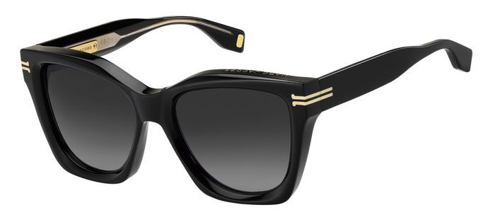 Sunglasses Marc Jacobs MJ 1000/S 204039 (807 9O) color black shape square lenses dark grey shaded