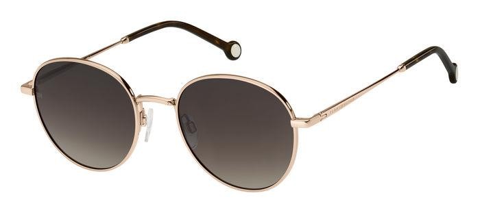 Sonnenbrillen Tommy Hilfiger TH 1877/S 204673 (DDB HA) farbe gold copper form rund gläser brown shaded