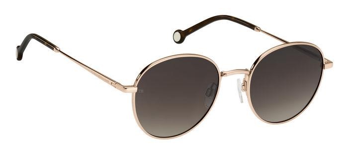 Sonnenbrillen Tommy Hilfiger TH 1877/S 204673 (DDB HA) farbe gold copper form rund gläser brown shaded