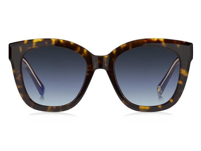 Occhiali da sole Tommy Hilfiger TH 1884/S 204675 (086 GB) colore havana forma cat eye lenti grey azure