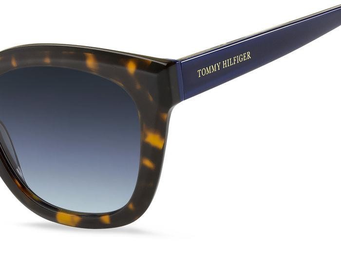Occhiali da sole Tommy Hilfiger TH 1884/S 204675 (086 GB) colore havana forma cat eye lenti grey azure