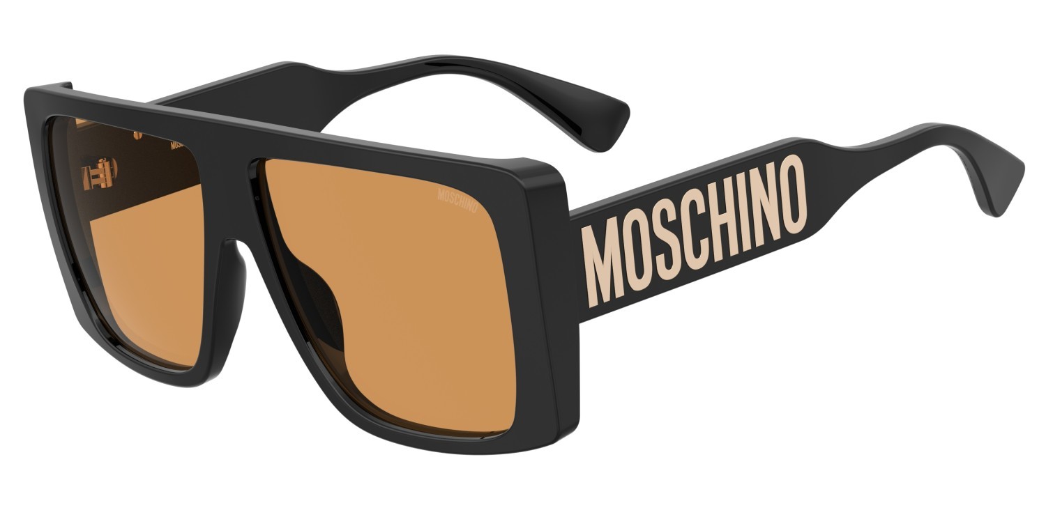 Sonnenbrillen Moschino Mos119/S 204711 807 W7 farbe black form quadratisch gläser orange