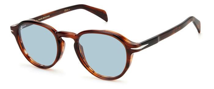 Sonnenbrillen David Beckham DB 7078/S 204732 (EX4 QZ) farbe brown horn form rund gläser azure photocromatic