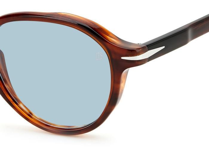 Sonnenbrillen David Beckham DB 7078/S 204732 (EX4 QZ) farbe brown horn form rund gläser azure photocromatic