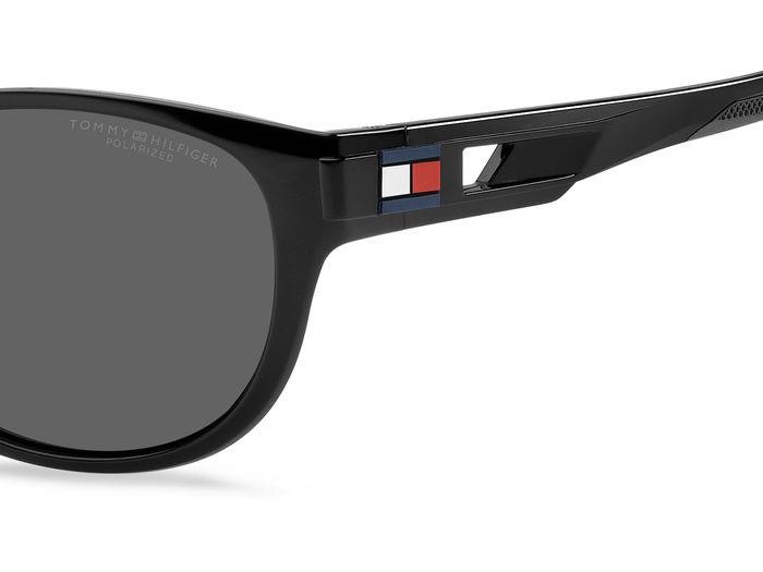 Sonnenbrillen Tommy Hilfiger TH 1912/S 204751 (807 M9) farbe black form rund gläser grey polarized