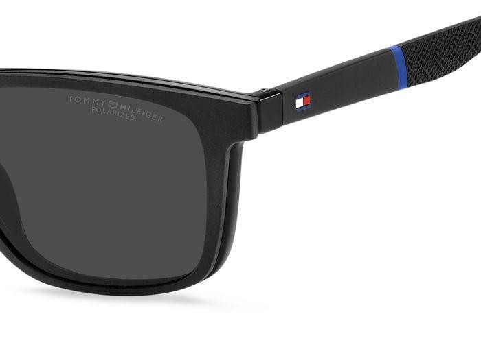 Eyeglasses Tommy Hilfiger TH 1903/CS 204753 (807 M9) color black shape rectangle lenses grey polarized