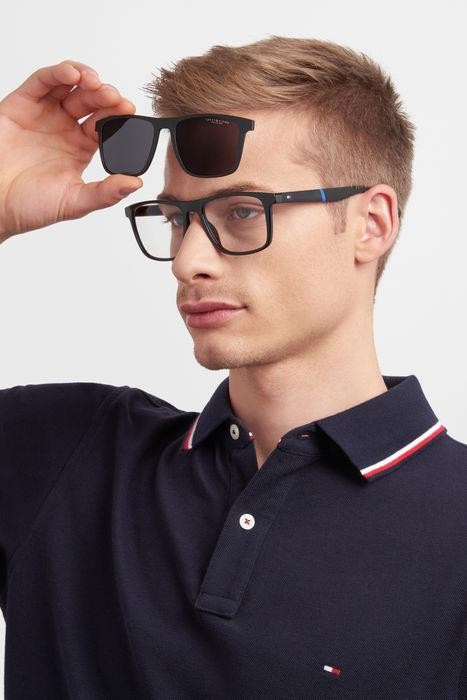 Eyeglasses Tommy Hilfiger TH 1903/CS 204753 (807 M9) color black shape rectangle lenses grey polarized