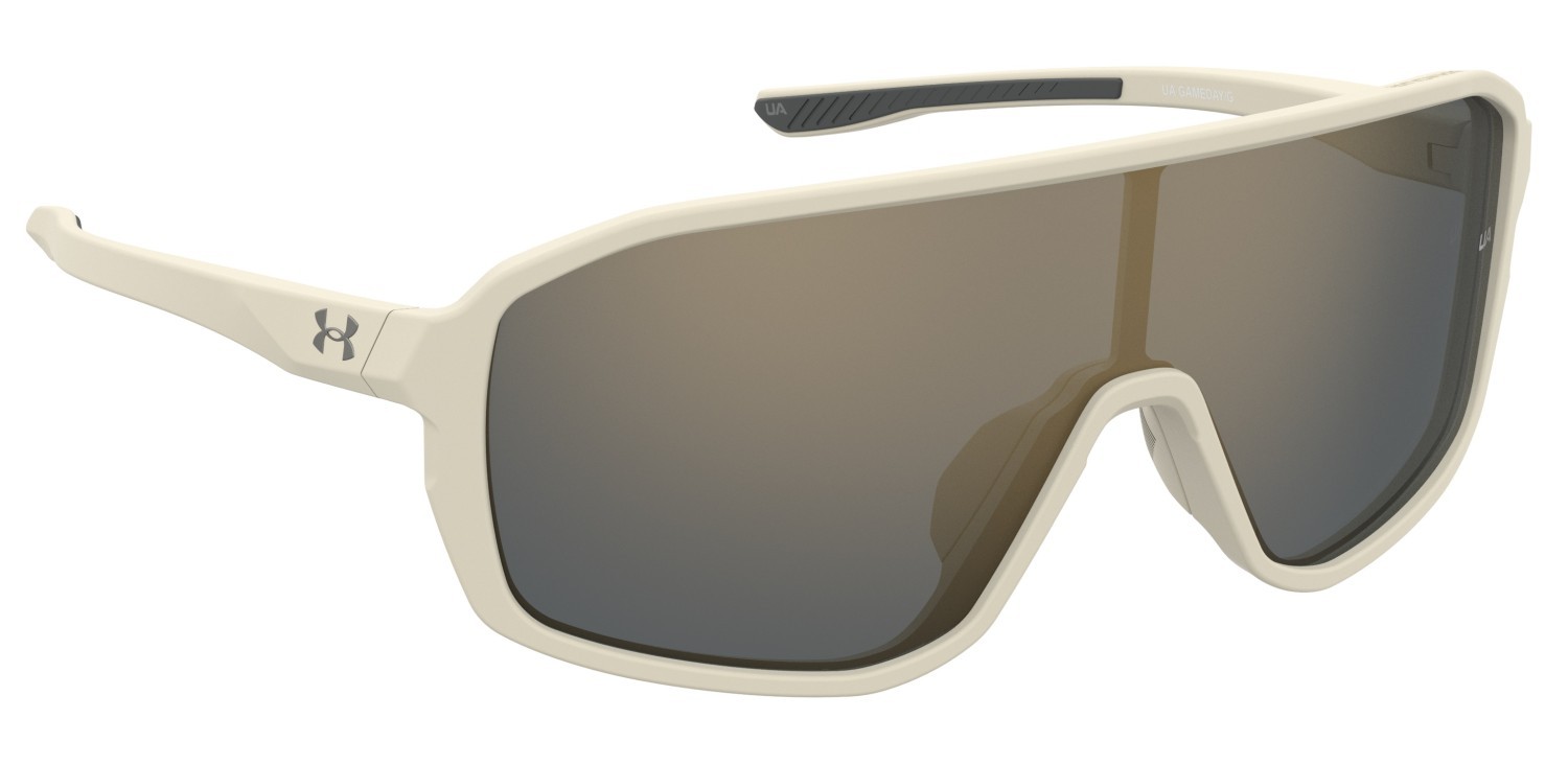Occhiali da sole Under Armour Ua Gameday/G 204762 2QU JO colore matt khaki forma mask lenti grey bronze mirror