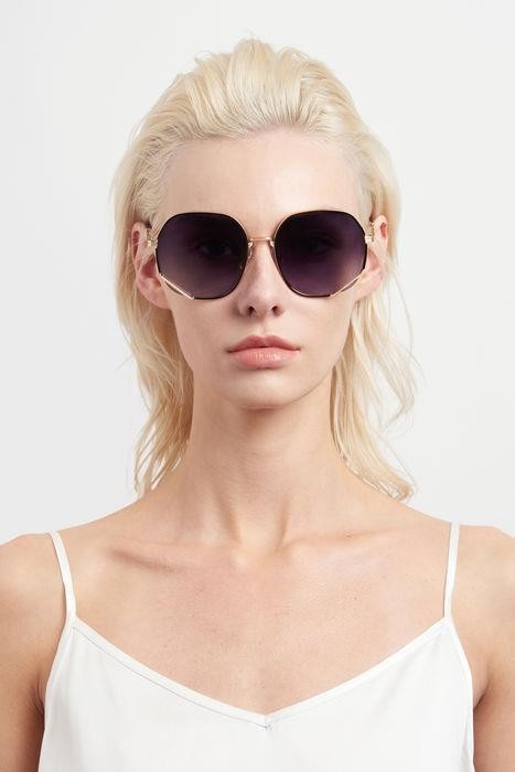 Sonnenbrillen Marc Jacobs MJ 1049/S 204772 (RHL 9O) farbe gold black_ form rund gläser dark grey shaded