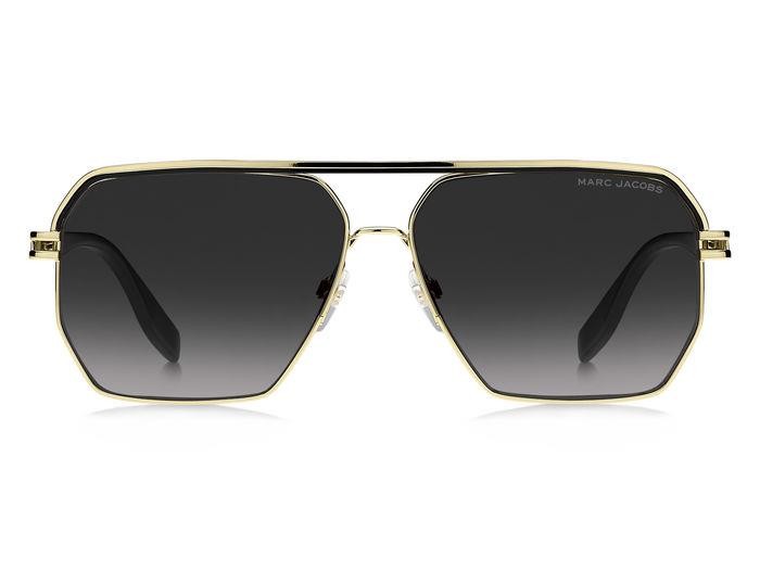 Sunglasses Marc Jacobs MARC 584/S 204783 (RHL 9O) color gold black_ shape rectangle lenses dark grey shaded
