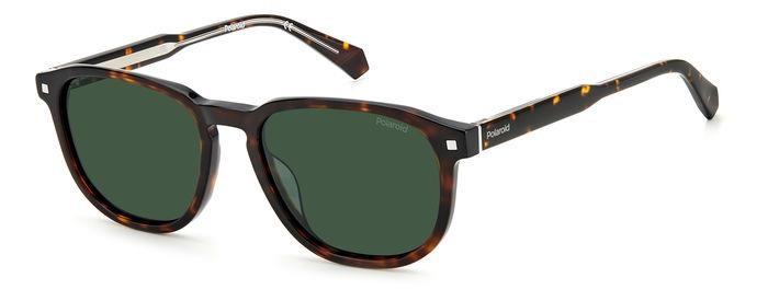 Sunglasses Polaroid PLD 4117/G/S/X 204794 (086 UC) color havana shape rectangle lenses green polarized