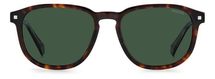 Sunglasses Polaroid PLD 4117/G/S/X 204794 (086 UC) color havana shape rectangle lenses green polarized