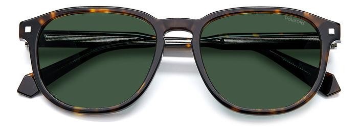 Sunglasses Polaroid PLD 4117/G/S/X 204794 (086 UC) color havana shape rectangle lenses green polarized