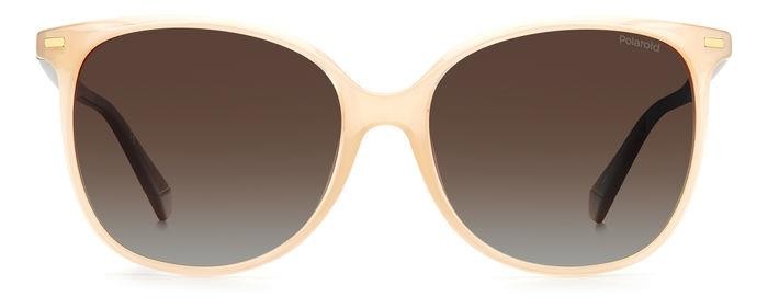 Sunglasses Polaroid PLD 4125/G/S 204796 (VK6 LA) color white shape square lenses brown shaded polarized