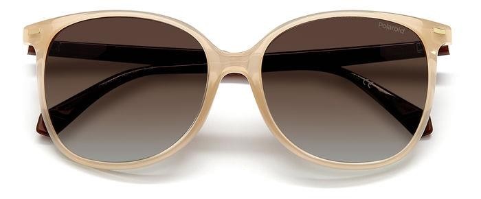 Sunglasses Polaroid PLD 4125/G/S 204796 (VK6 LA) color white shape square lenses brown shaded polarized