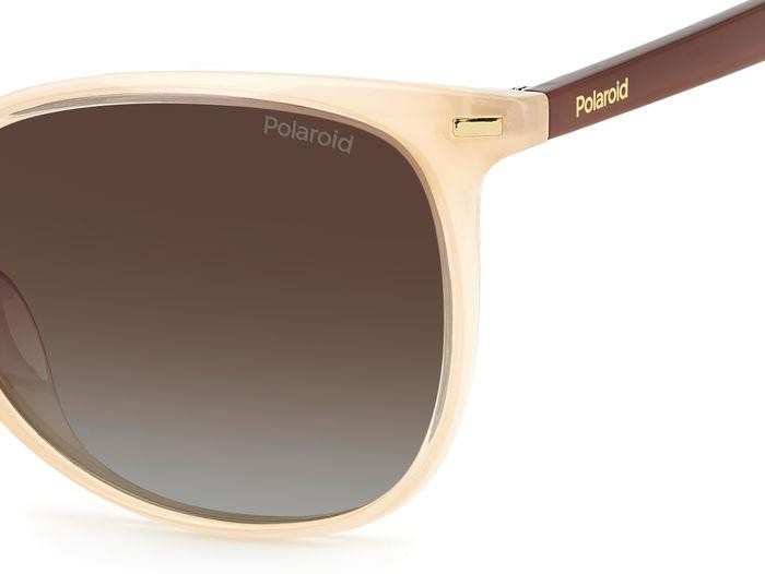 Sunglasses Polaroid PLD 4125/G/S 204796 (VK6 LA) color white shape square lenses brown shaded polarized