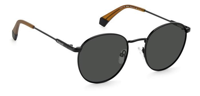 Sunglasses Polaroid PLD 6171/S 204810 (807 M9) color black shape round lenses grey polarized