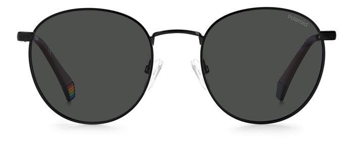 Sunglasses Polaroid PLD 6171/S 204810 (807 M9) color black shape round lenses grey polarized