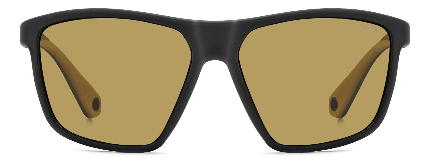 Sunglasses Polaroid Pld 7040/S 204820 PGC MU color matte black yellow shape rectangle lenses yellow polarized