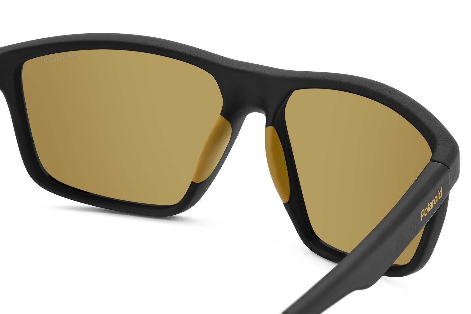 Sunglasses Polaroid Pld 7040/S 204820 PGC MU color matte black yellow shape rectangle lenses yellow polarized