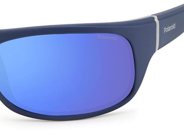 Sunglasses Polaroid PLD 2125/S 204845 (XW0 5X) color blue grey shape rectangle lenses blue mirror polarized