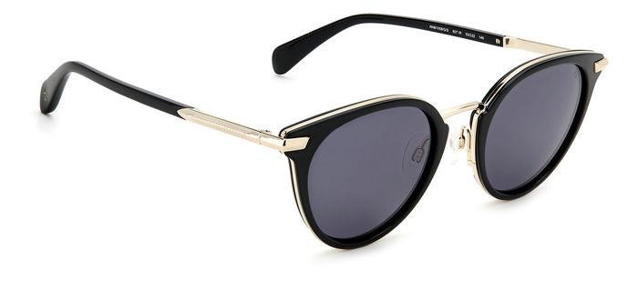 Sonnenbrillen Rag & Bone RNB1058/G/S 204859 (807 IR) farbe black form rund gläser grey