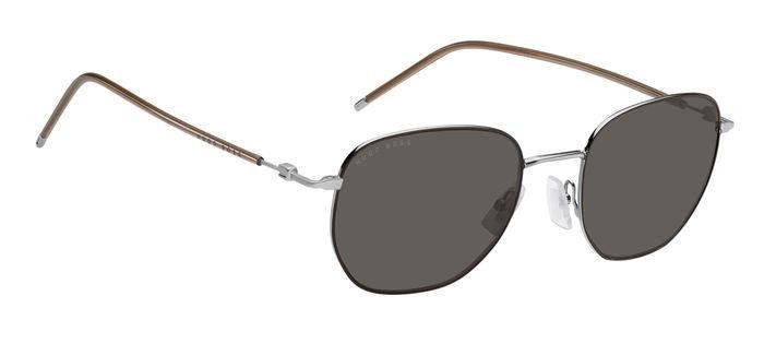 Sonnenbrillen Hugo Boss BOSS 1370/S 204876 (12R IR) farbe matte brown silver form rund gläser grey