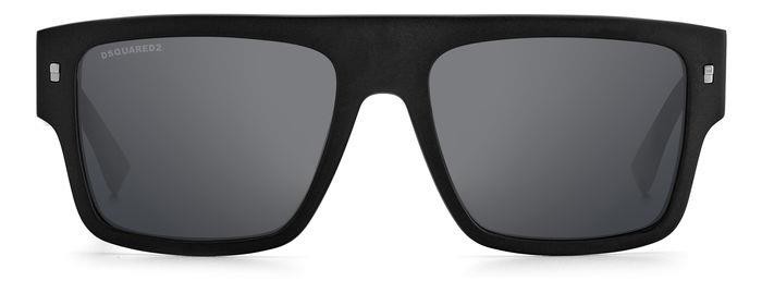 Occhiali da sole Dsquared ICON 0003/S 204880 (003 T4) colore matte black forma rettangolare lenti silver mirror