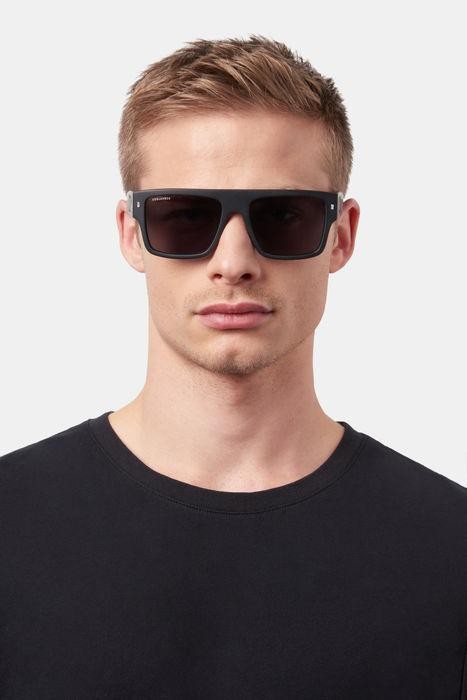 Occhiali da sole Dsquared ICON 0003/S 204880 (003 T4) colore matte black forma rettangolare lenti silver mirror