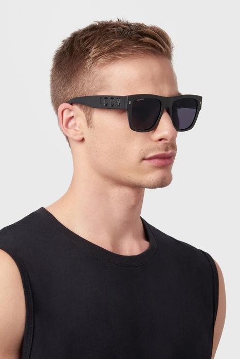 Occhiali da sole Dsquared ICON 0004/S 204881 (003 T4) colore matte black forma quadrato lenti silver mirror