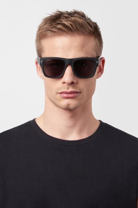 Occhiali da sole Dsquared ICON 0004/S 204881 (003 T4) colore matte black forma quadrato lenti silver mirror