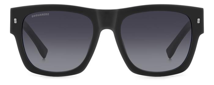 Sunglasses Dsquared2 Icon 0004/S 204881 (P5I 9O) color matte black palladium shape square lenses dark grey shaded